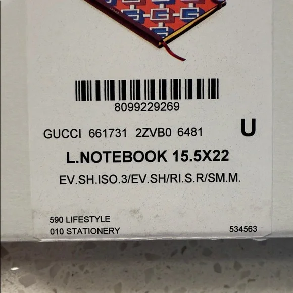 Gucci Red and Blue Graphic lifestyle Notebook authentic Gift Set - Picture 10 of 10